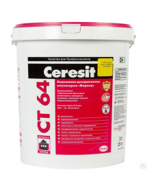 Церезит (Ceresit) CT 64 Acrylic Elastic Декоративная штукатурка Короед  25кг, фр. 1,5-2,0мм, акрил, база